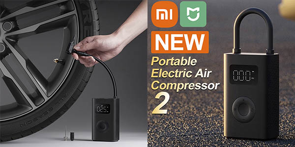 Chollo Compresor portátil Xiaomi Portable Electric Air Compressor 2 de 150 PSI por sólo 22,30€ con cupón y envío gratis (-60%)