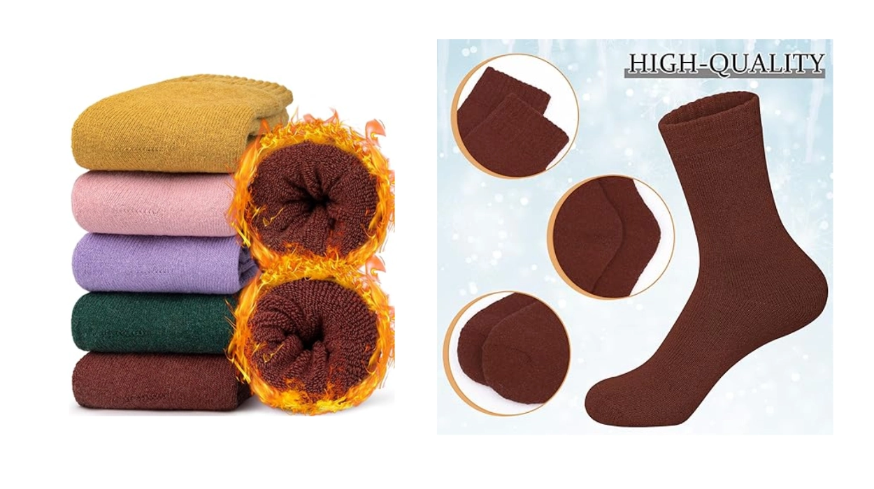 Chollo Pack de 5 pares de calcetines de lana para mujer por sólo 4,99€ (-44%) ¡A 1€ el par!