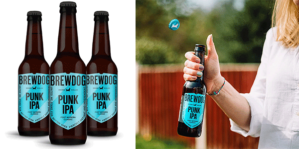 Chollazo Pack de 12 botellines de cerveza Brewdog Punk IPA de 33 cl por sólo 19,99€ (-28%) ¡Sólo 1,67€ cada uno!