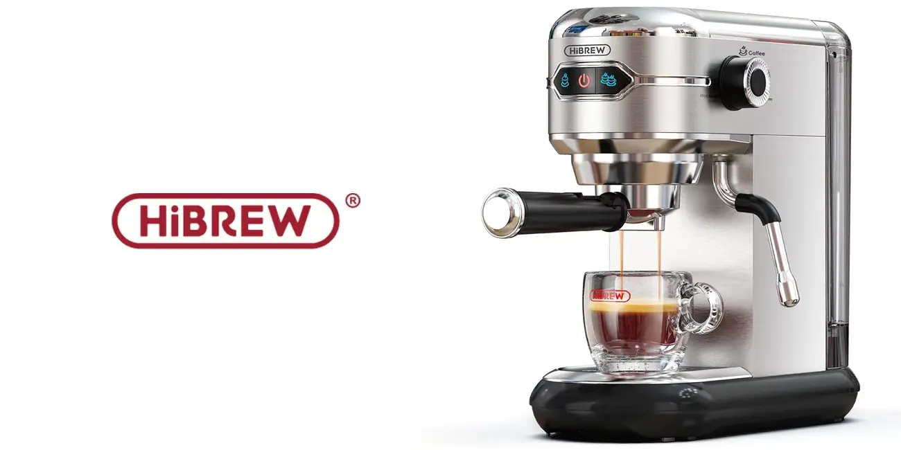 Chollo Cafetera semiautomática HiBREW H11 de 20 bares por sólo 72,64€ y envío gratis con cupón (-76%)