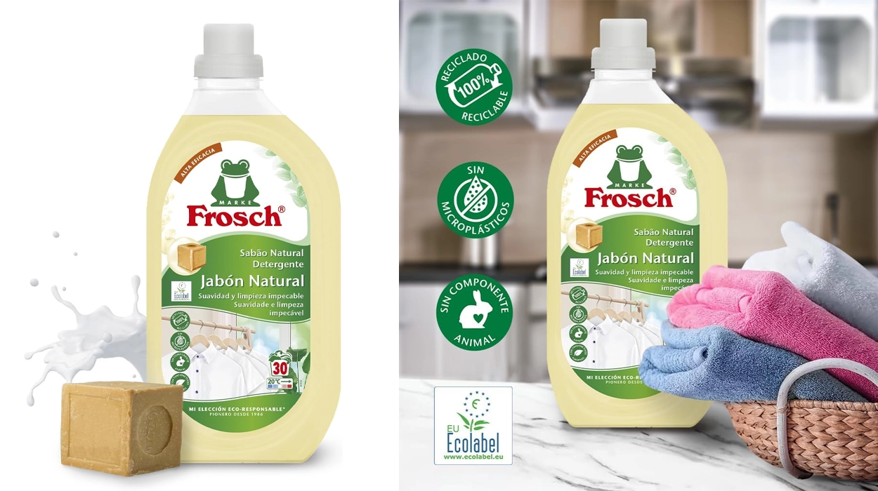 Chollo Detergente líquido concentrado Frosch de jabón natural para lavadora 1,5 litros por sólo 6,47€ (25% de descuento)