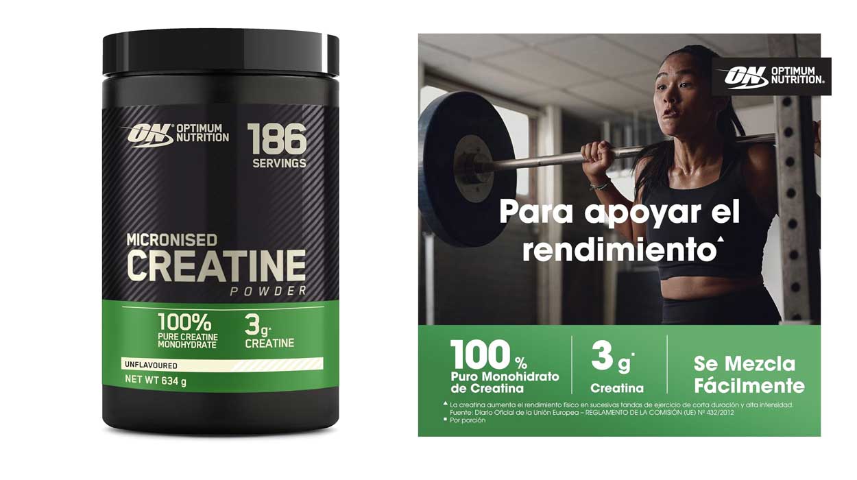 Chollo Creatina en Polvo Micronizada Optimum Nutrition de 634 g por sólo 24,99€ con envío gratis (-50%)