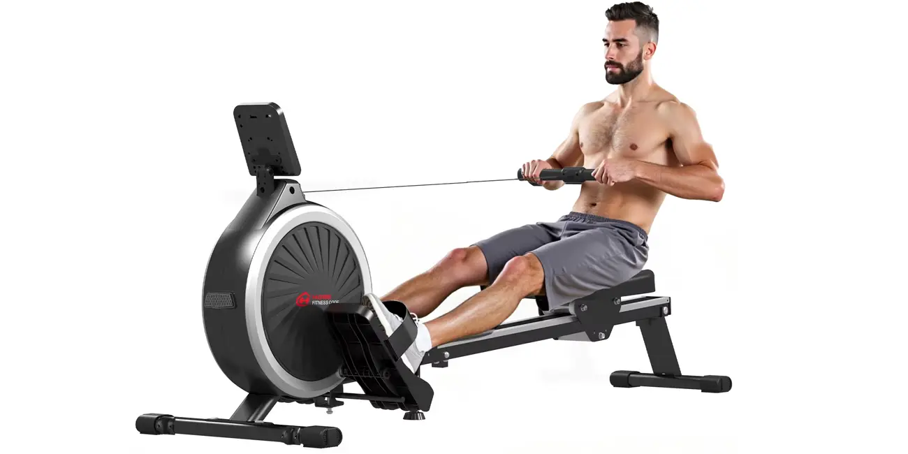 Chollo Máquina de remo Bigzzia con 16 niveles de resistencia por sólo 124,48€ con cupón y envío gratis (-65%)