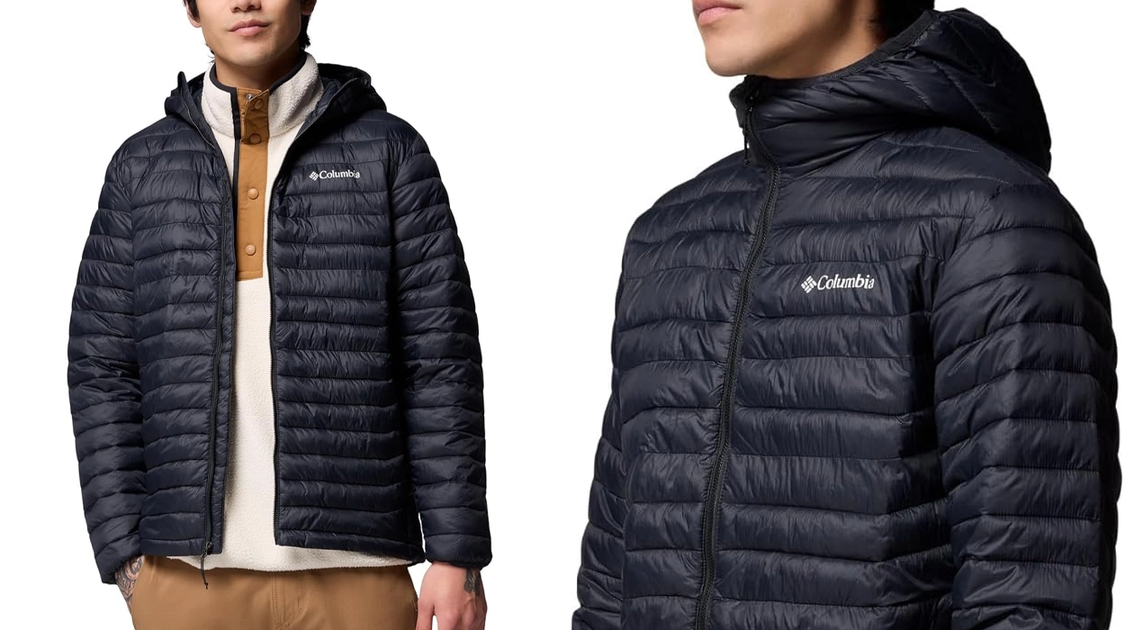 Chollo Chaqueta Columbia Powder Pass Hooded Jacket acolchada con capucha para hombre por sólo 78€ con envío gratis (40% de descuento)