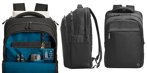 Chollo Mochila HP Renew para portátil de 17″ con RFID, múltiples compartimentos y bolsillo para localizador por solo 24,99€ (-38%)