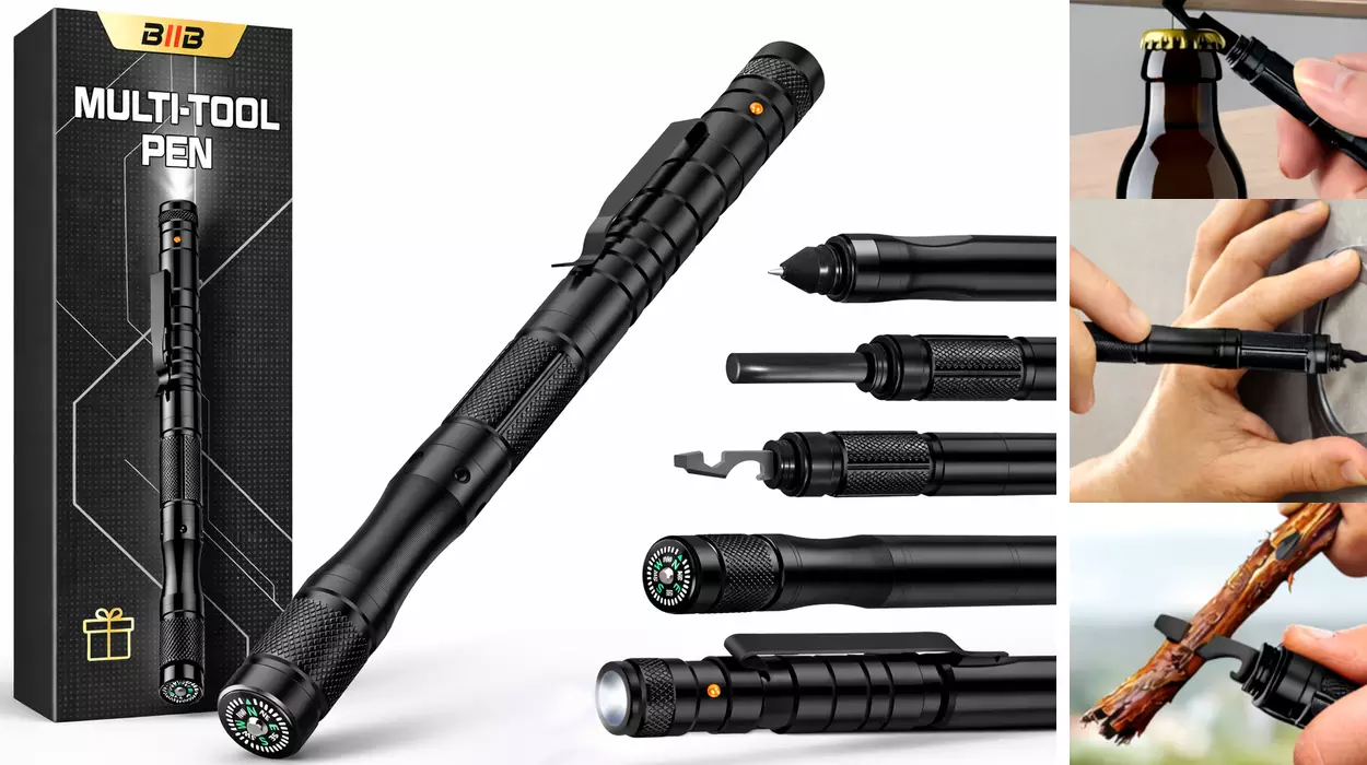Este es el bolígrafo herramienta multifunción 8 en 1 ideal día para regalar a un padre manitas (o manazas), y sale tirado con cupón