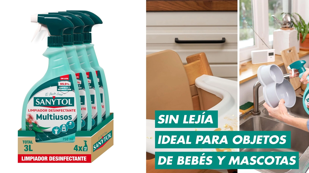 Chollo Pack x4 Limpiador Sanytol Multiusos de 750 ml por sólo 9,48€ ¡2,37€ cada uno!