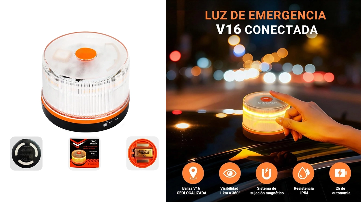 Chollo Baliza de emergencia V16 Hibron Extrastar Homologada DGT por sólo 21,99€ (27% de descuento)