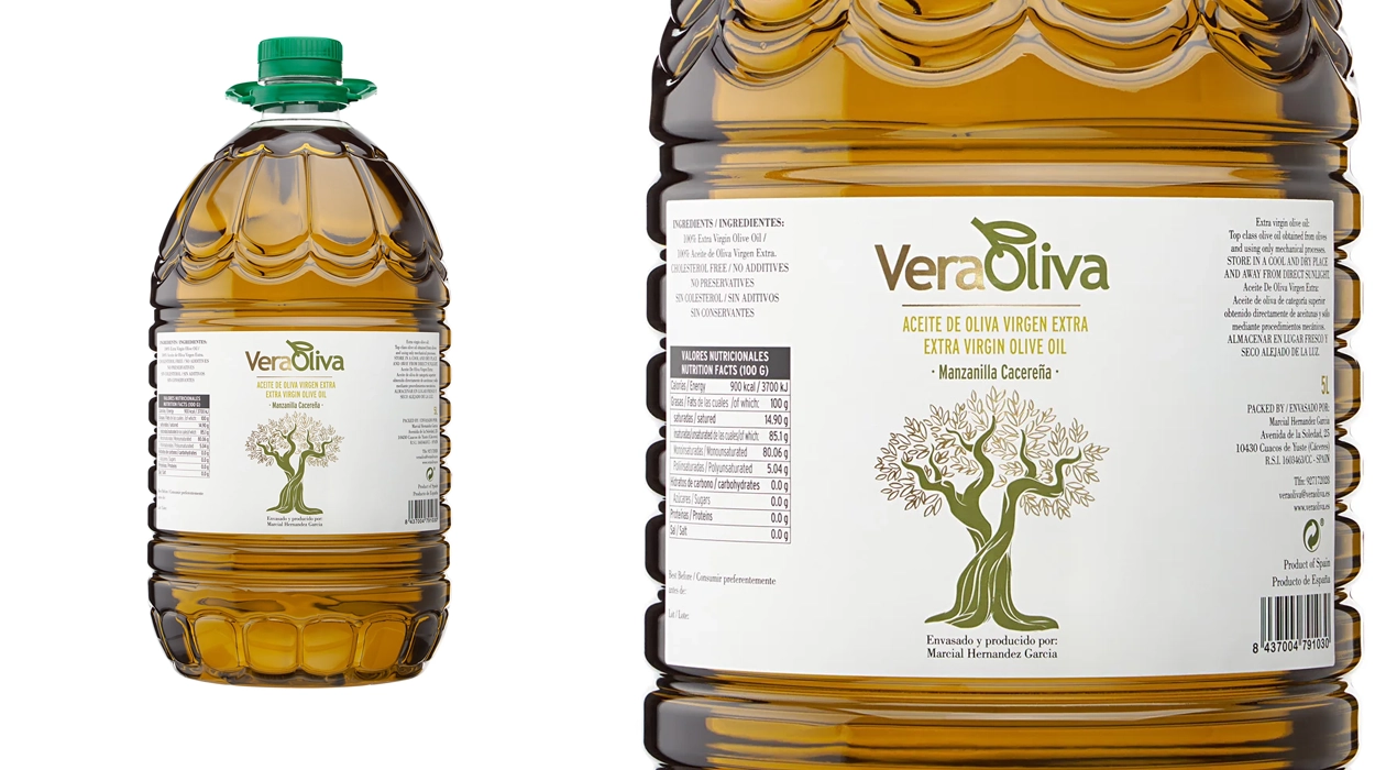 Aceite de Oliva Virgen Extra Veraoliva, de aceituna cacereña, a sólo 25,70€ la garrafa de 5L con este cupón limitado