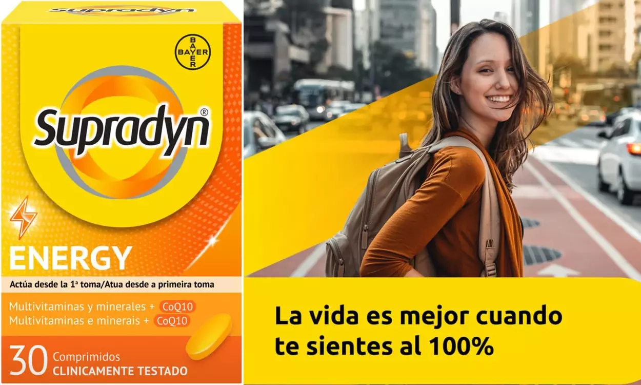 Chollo Multivitaminas Supradyn Energy de 30 comprimidos con coenzima Q10 por sólo 9,59€ (-22%)