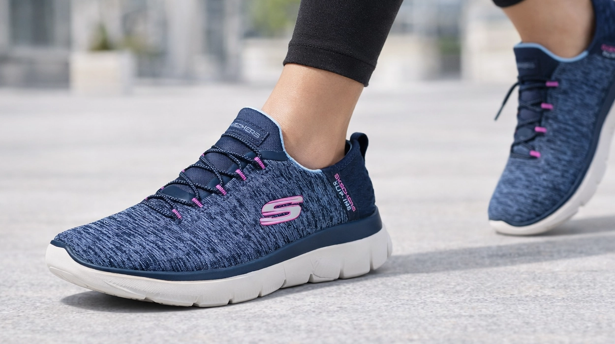 Chollo Zapatillas Skechers Slip-Ins Summits Dazzling Haze para mujer por sólo 45,95€ con envío gratis (46% de descuento)