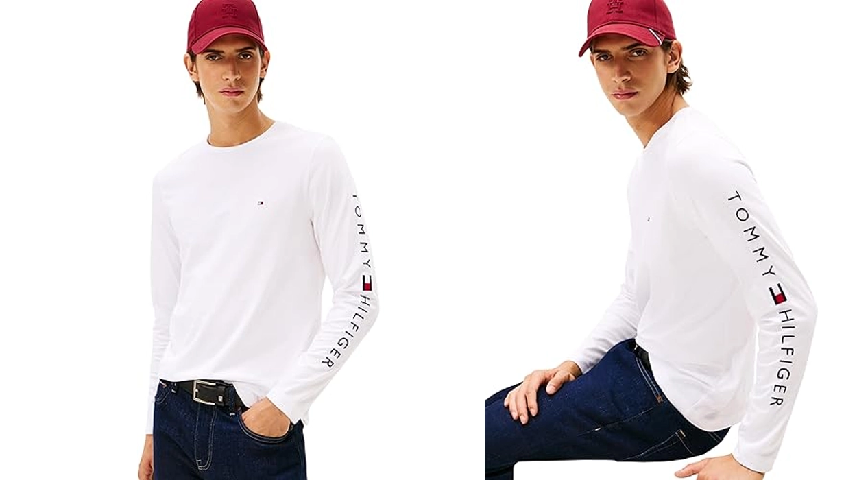 Chollo Camiseta de manga larga Tommy Hilfiger Logo Slim para hombre por sólo 28€ (53% de descuento)