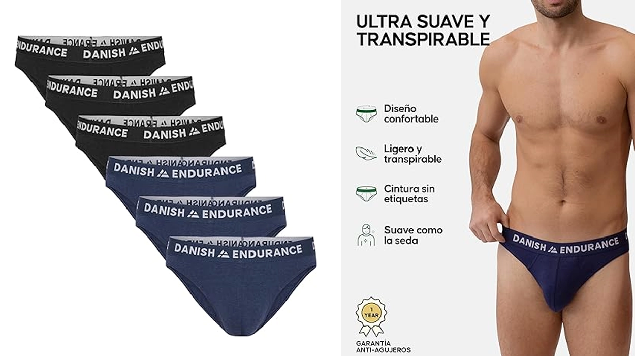 Chollo Pack x6 calzoncillos slip Danish Endurance de bambú ultra suave por sólo 25,95€ (40% de descuento)