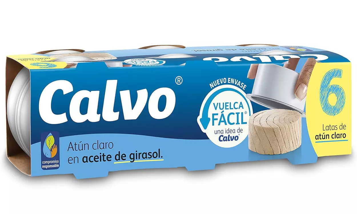 Chollo Pack x18 latas de Atún Claro Calvo en aceite de girasol por sólo 13,50€ con 3×2 (-36%) ¡0,75€ por lata!
