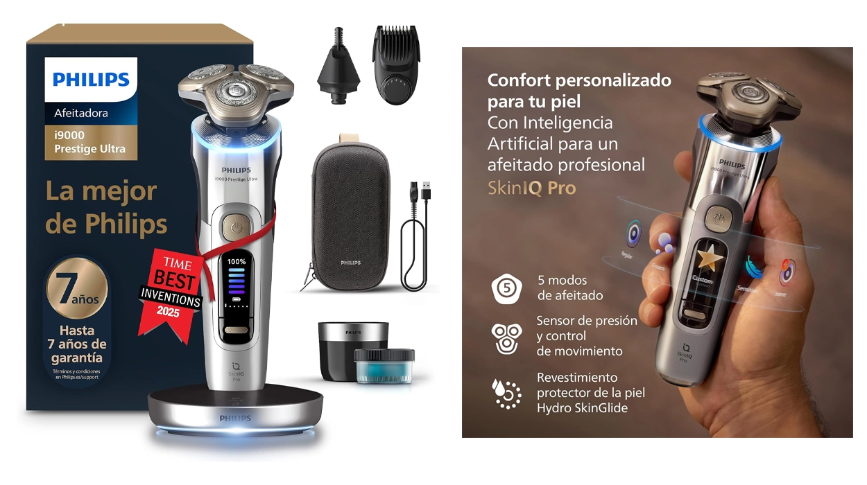 Chollo Afeitadora eléctrica Philips i9000 Prestige Ultra XP9404 38 por sólo 299,98€ con envío gratis (45% de descuento)