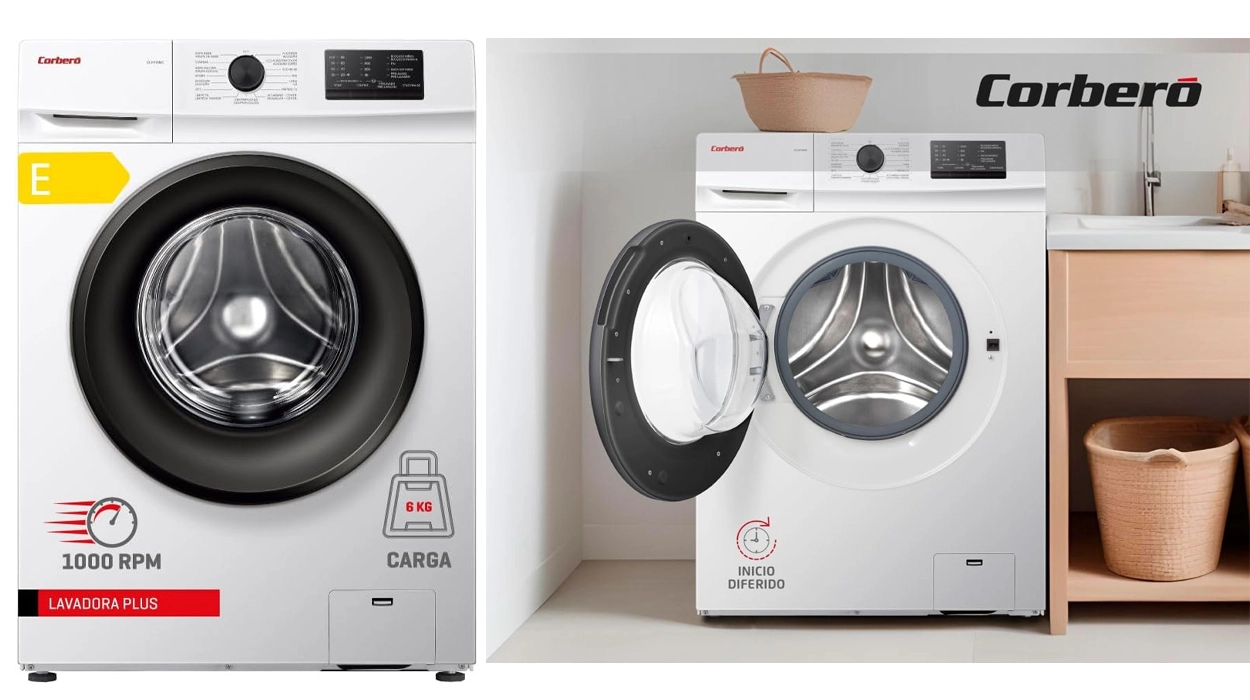 Esta lavadora Corberó de 6 kg es perfecta para hogares pequeños o segundas residencias y hoy baja a menos de 199€ (-20%)