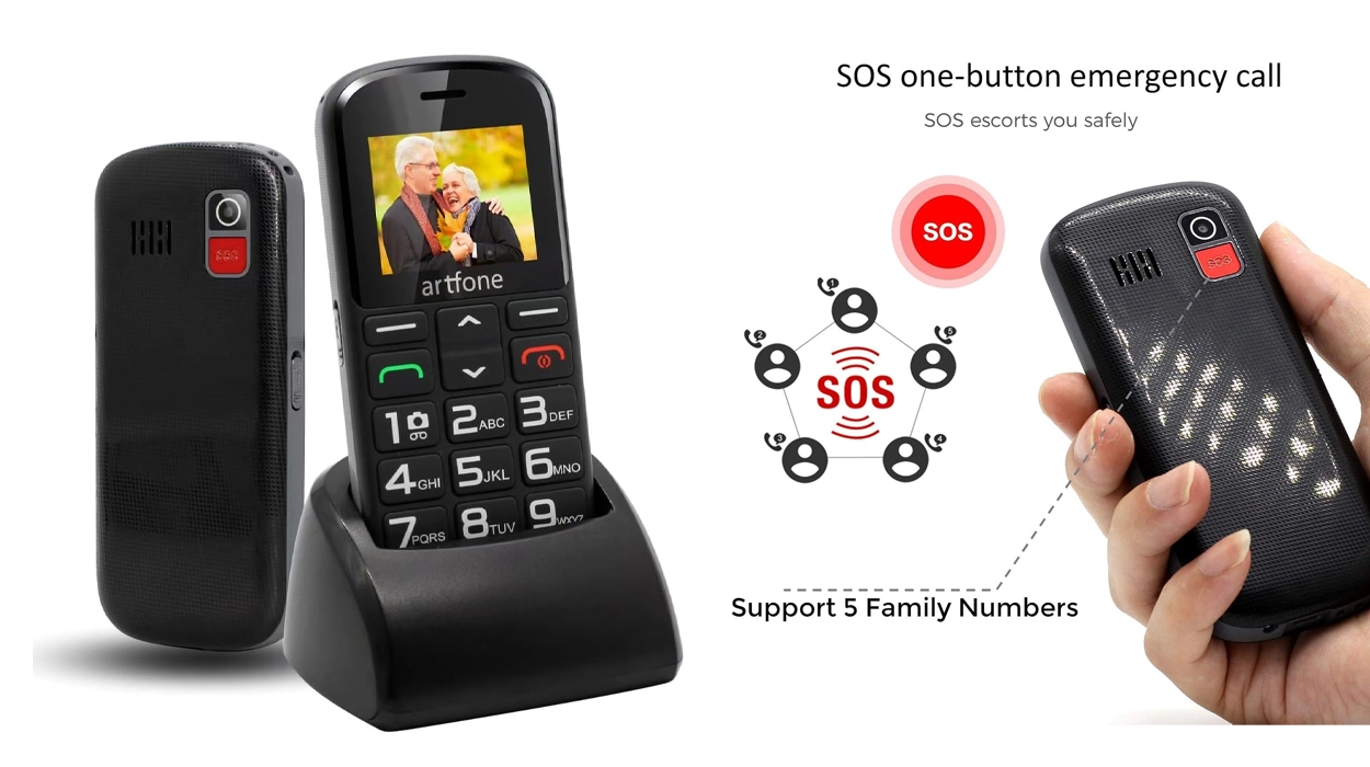 Este teléfono móvil sencillo con teclas grandes y botón SOS es perfecto para personas mayores y hoy lo tienes a un precio muy económico en Amazon