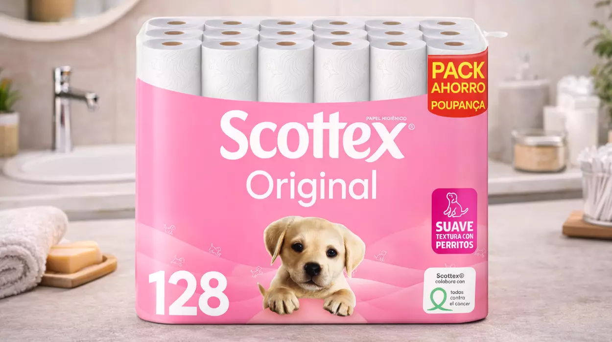 Chollo Pack x128 rollos Papel higiénico Scottex Original por sólo 33,65€ con envío gratis (-20%) ¡0,24€ cada uno!