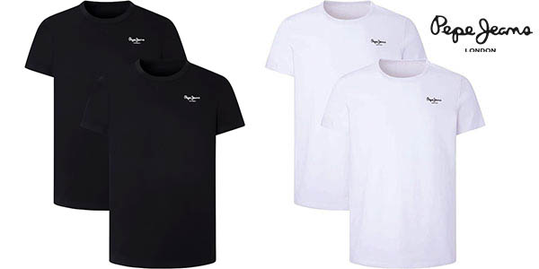 Chollazo Pack x2 Camisetas básicas Pepe Jeans para hombre por sólo 14,99€ (-53%) (quedan pocas tallas)