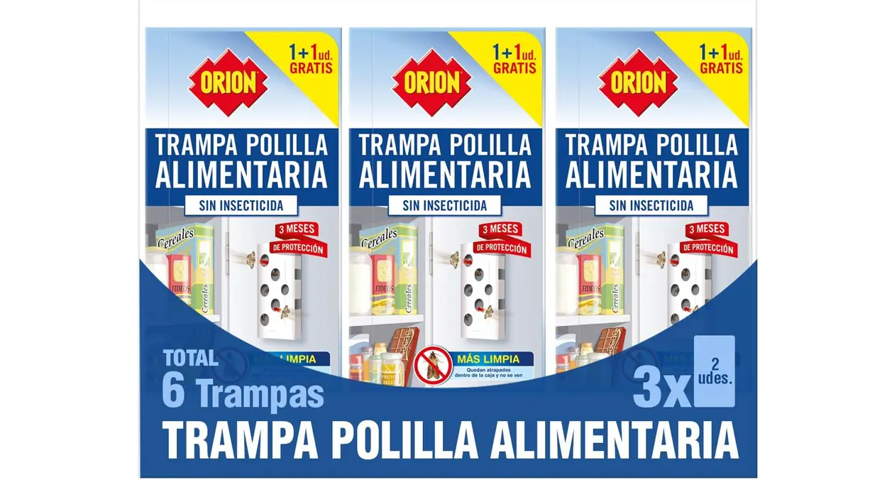 Chollo Pack x6 Trampas para polillas de los alimentos Orion por sólo 9,99€ (-17%)