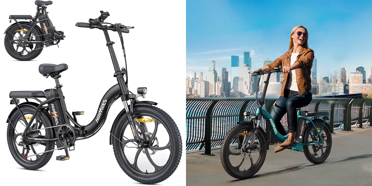 Chollo Bicicleta eléctrica plegable HillMiles MilePort 1 por sólo 431,28€ con cupón y envío gratis (-78%)