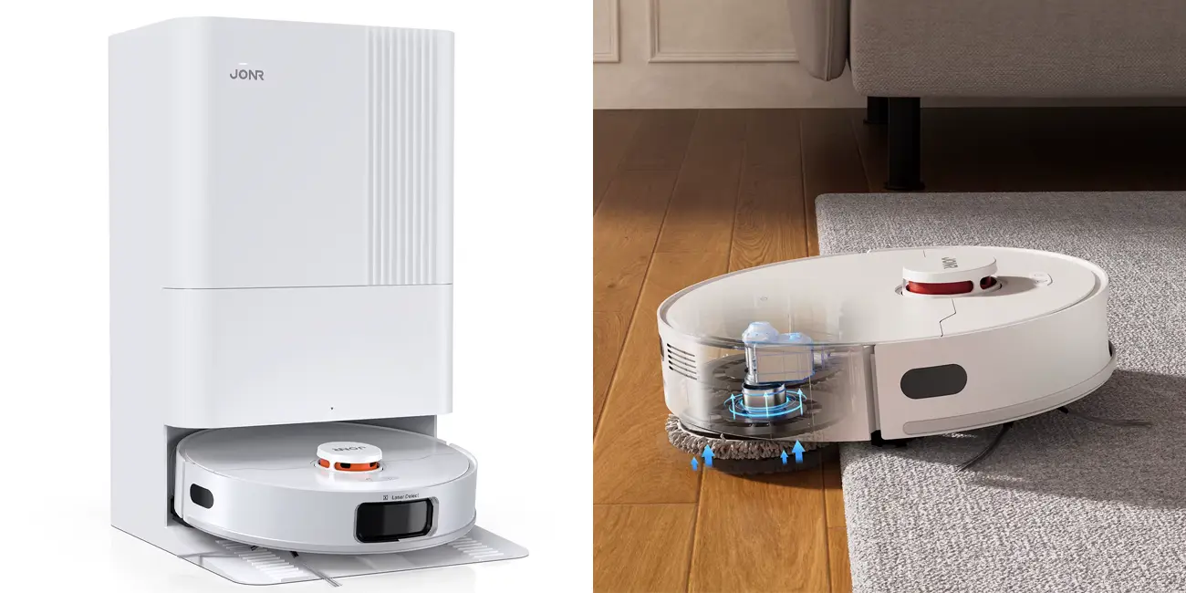 Chollo Robot aspirador JONR P20 Pro con estación de auto vaciado por sólo 222,05€ con cupón y envío gratis (-68%)