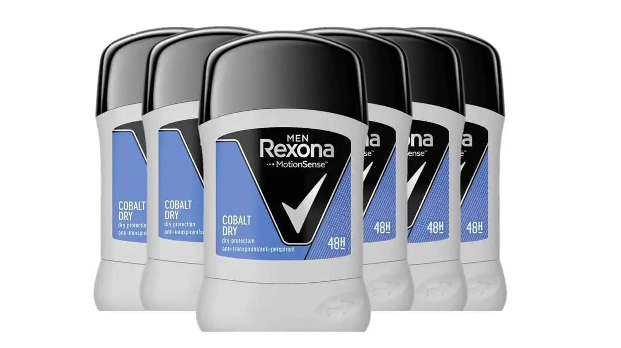 Chollo Pack x6 desodorante antitranspirante Rexona Cobalt Dry Stick para hombre por sólo 14,84€ (-38%) ¡2,47€ cada uno!