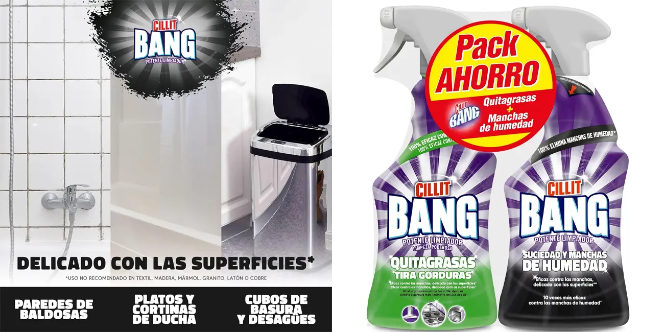 Chollo Pack 2x spray limpiador quitagrasas Cillit Bang por sólo 6,28€ (-23%)