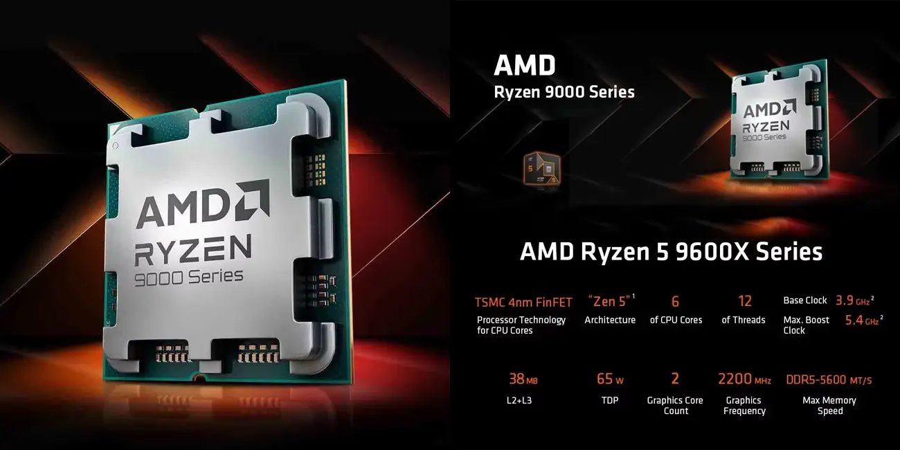 Chollo Procesador AMD Ryzen 5 9600X hasta 5.4 GHz por sólo 152,63€ con cupón y envío gratis (-60%)