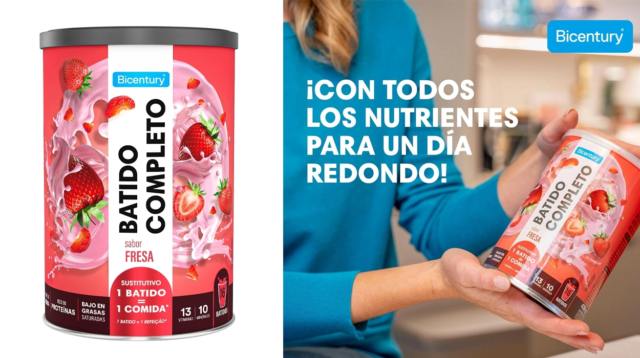 Este batido Bicentury sustitutivo de comida es una opción práctica para controlar desayunos o cenas y hoy puedes comprarlo en Amazon por sólo 16,82€ (30% de descuento)