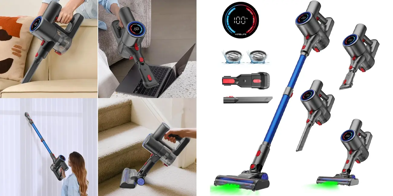 Chollo Aspirador escoba VersLife Z8 con 40KPA de potencia por sólo 56,86€ con cupón y envío gratis (-56%)