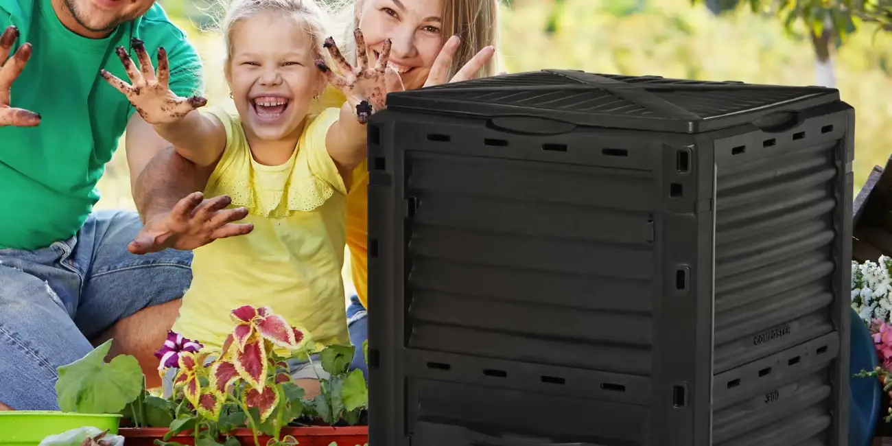 Chollo Compostador outsunny de 300 litros por sólo 50,65€ con envío gratis (69% de descuento)