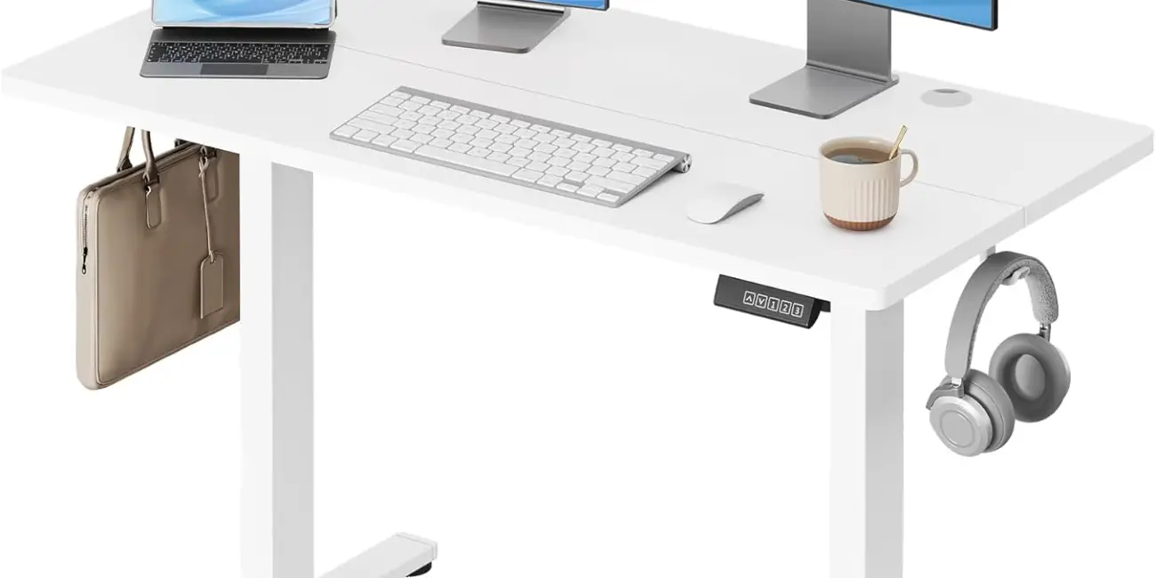 Chollo Escritorio elevable eléctrico regulable Devaise de 120 x 60cm con 3 memorias por sólo 79,90€ con envío gratis (27% de descuento)