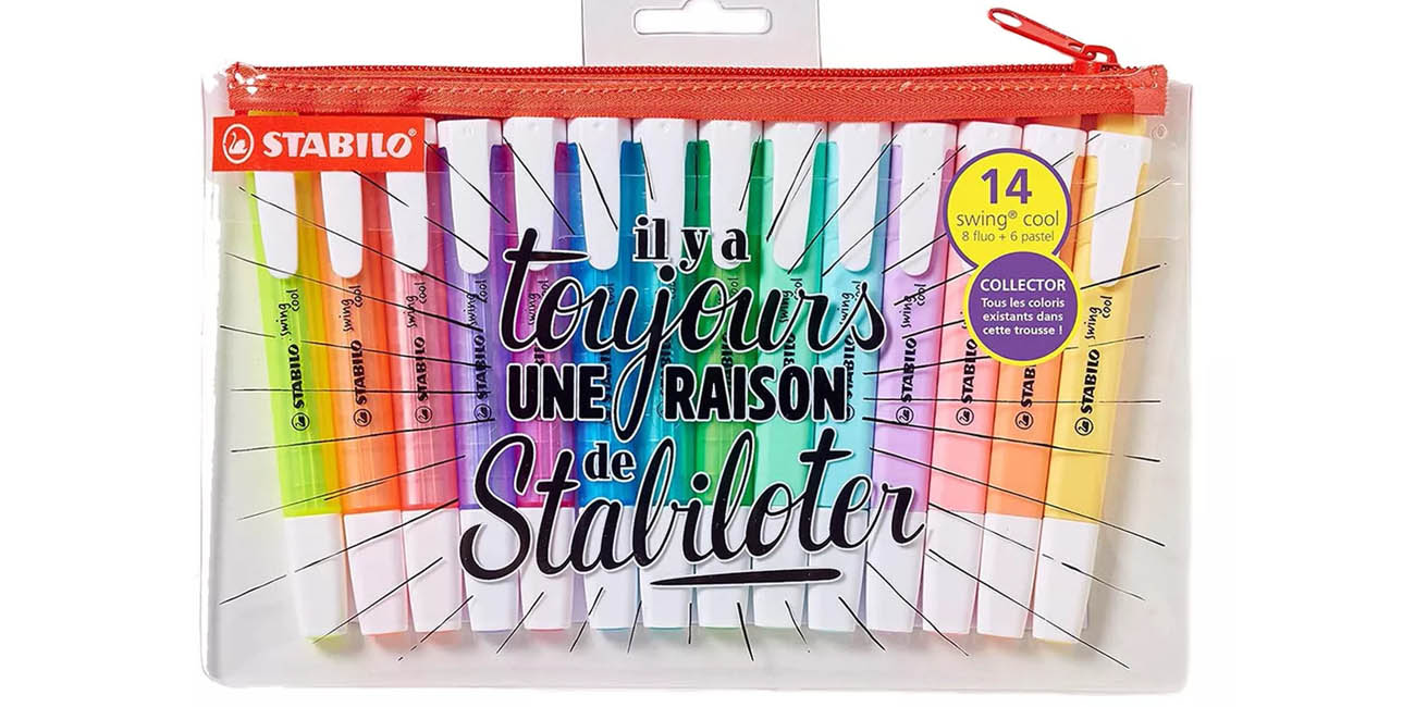 Chollo Pack de 18 marcadores Stabilo Swing Cool Pastel Edition por sólo 14,19€ (52% de descuento)