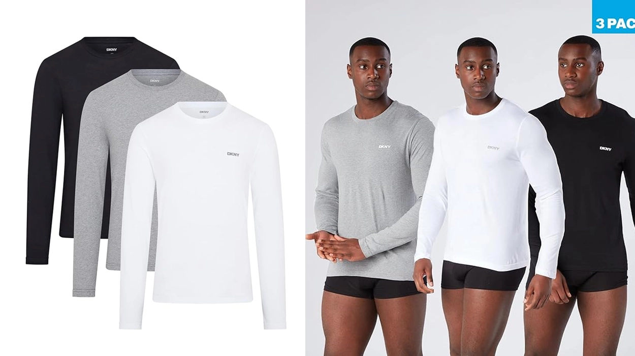 Chollo Pack x3 Camisetas de manga larga DKNY Warriors para hombre por sólo 28,88€ ¡9,63€ cada una!