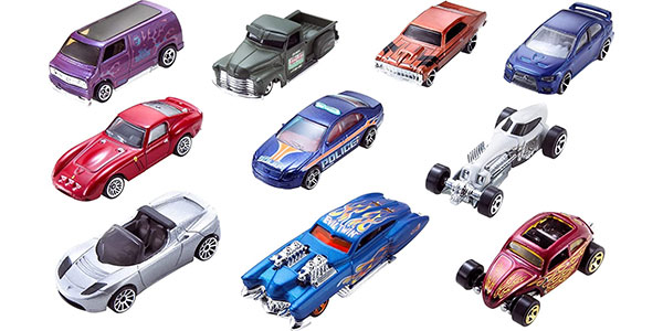 Chollo Pack de 10 coches de juguete Hot Wheels por sólo 10,79€ (-57%)