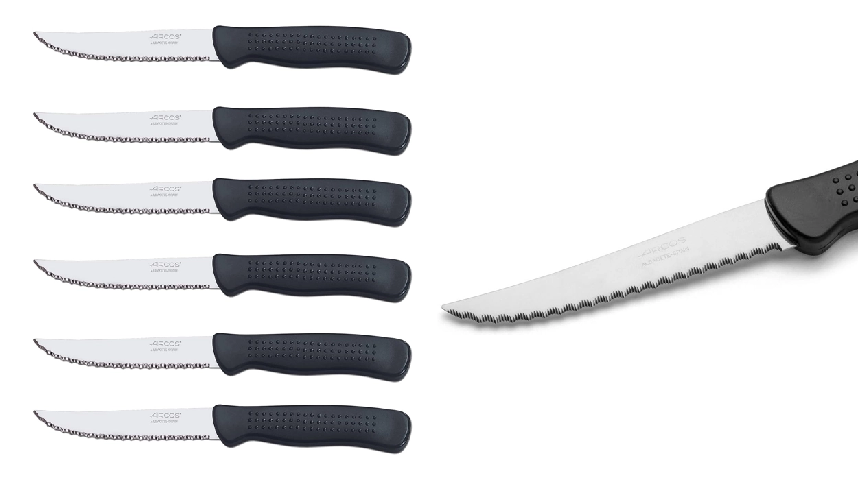 Chollo Set de 6 cuchillos de mesa chuleteros Arcos por sólo 10,77€ (-25%)