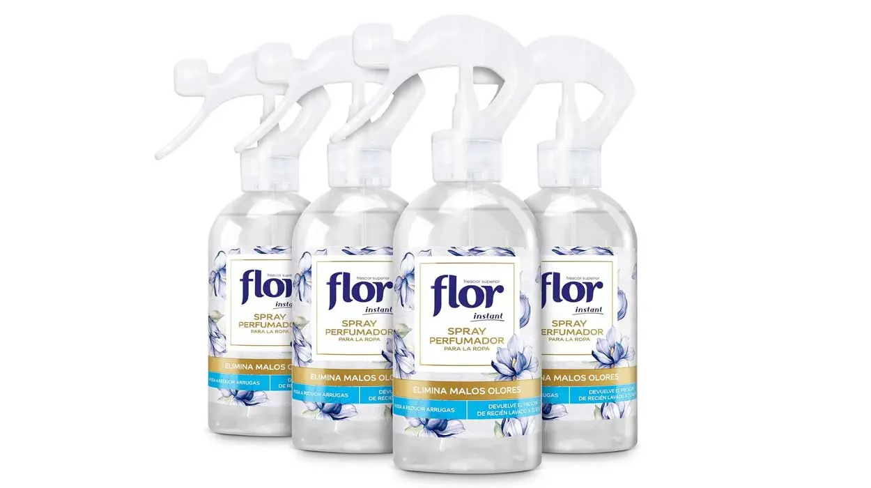 Chollo Pack x4 Perfumador Flor Instant Azul para la ropa de 237 ml por sólo 7,70€ (-62%) ¡1,92€ cada uno!