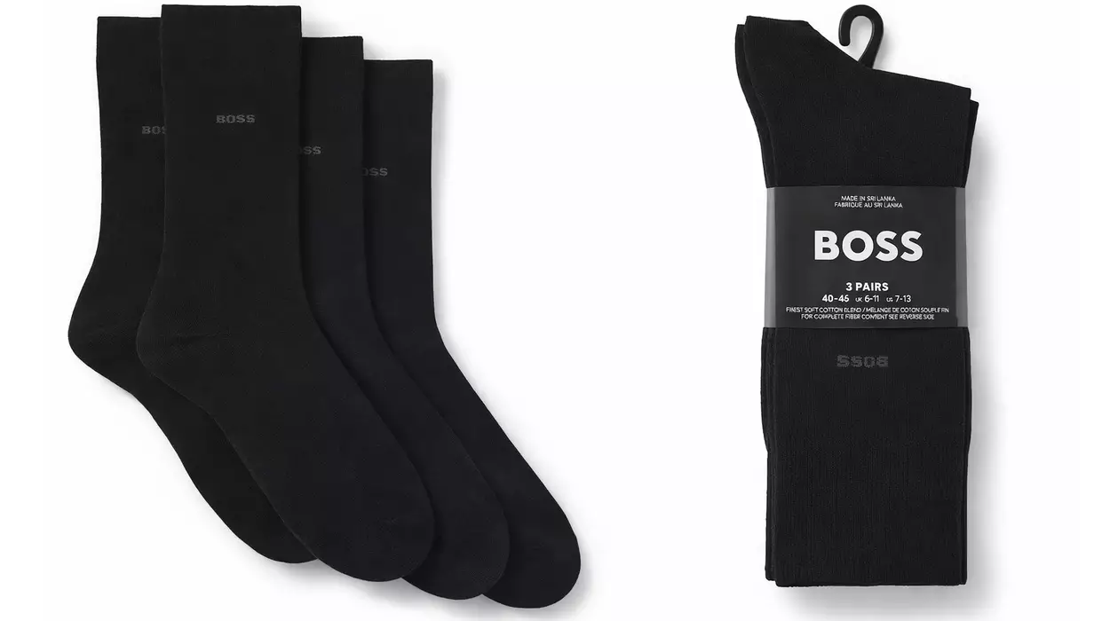 Chollo Pack x3 pares de calcetines Boss para hombre por sólo 6,55€ (61% de descuento) ¡2,18€ cada par!