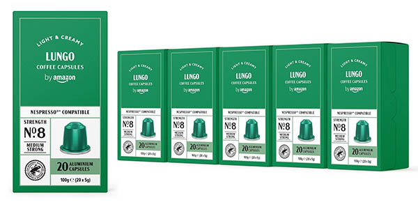 Chollo Pack x100 cápsulas Nespresso by Amazon Lungo por solo 12,69€ (-24%) ¡A 0,13€ cada una!