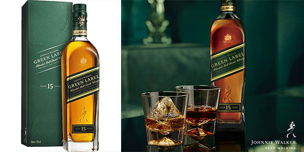 Chollo Whisky Johnnie Walker Green Label de 15 años por sólo 38,99€ con envío gratis (-28%)