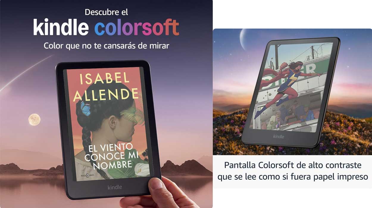 Amazon revoluciona la lectura con el Nuevo Kindle Colorsoft por sólo 174€ con envío gratis (-36%)