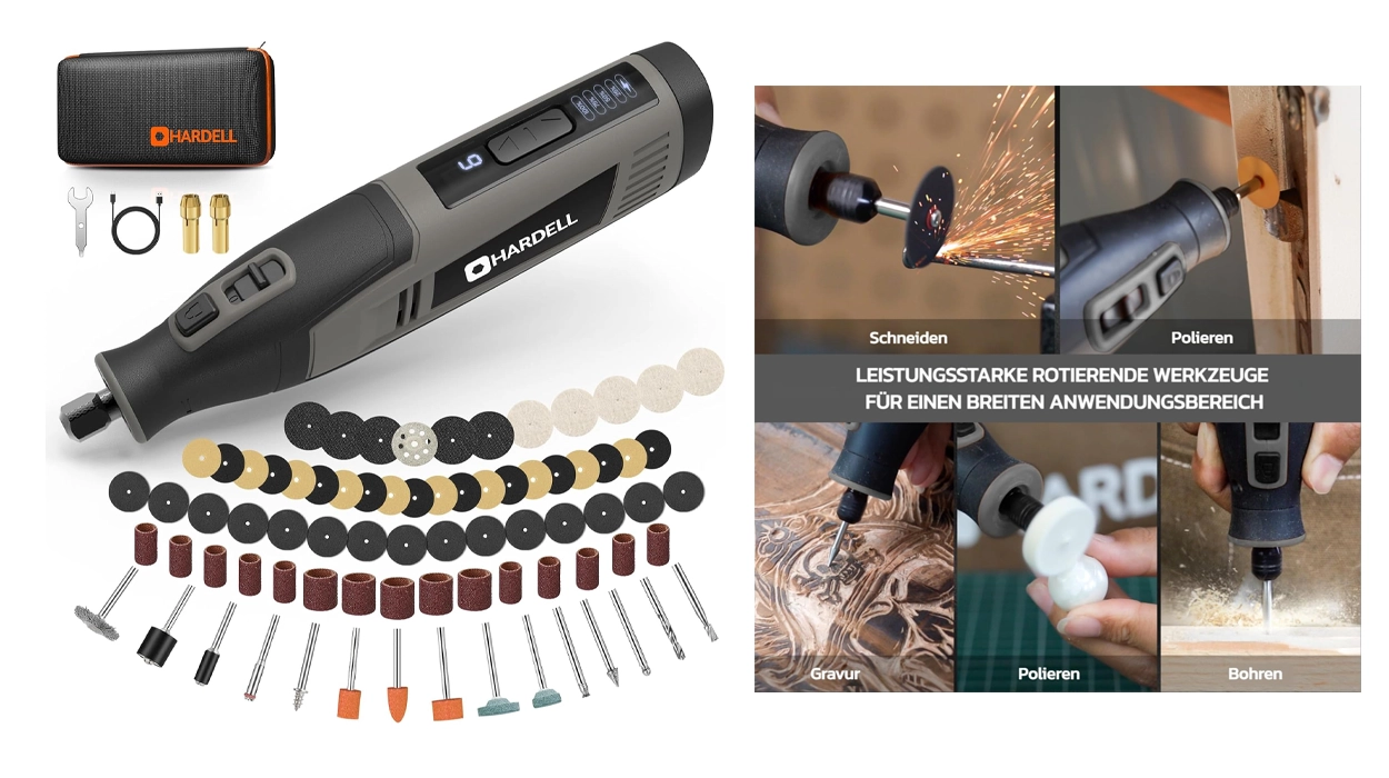 Sácale partido a esta mini amoladora inalámbrica con 80 accesorios y valoraciones perfectas que hoy cuesta en Amazon menos de 33€