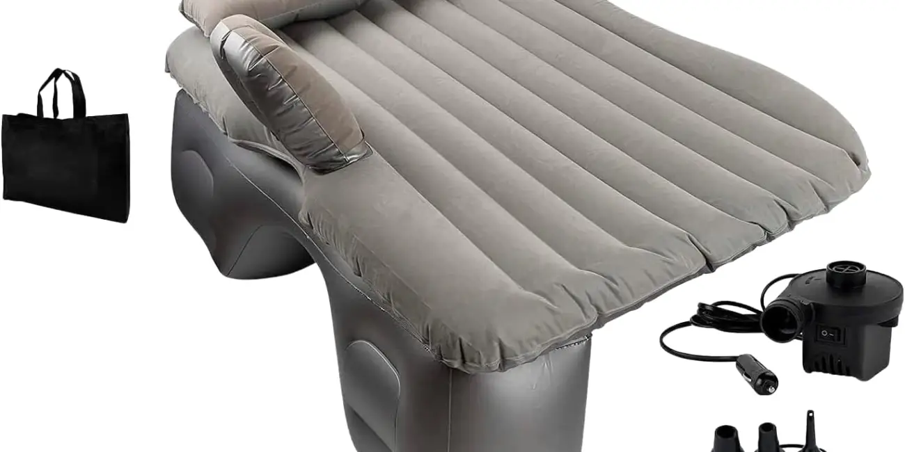 Convierte tu coche en una cama cómoda con este colchón hinchable para asiento trasero con bomba eléctrica ¡Por menos de 27€!