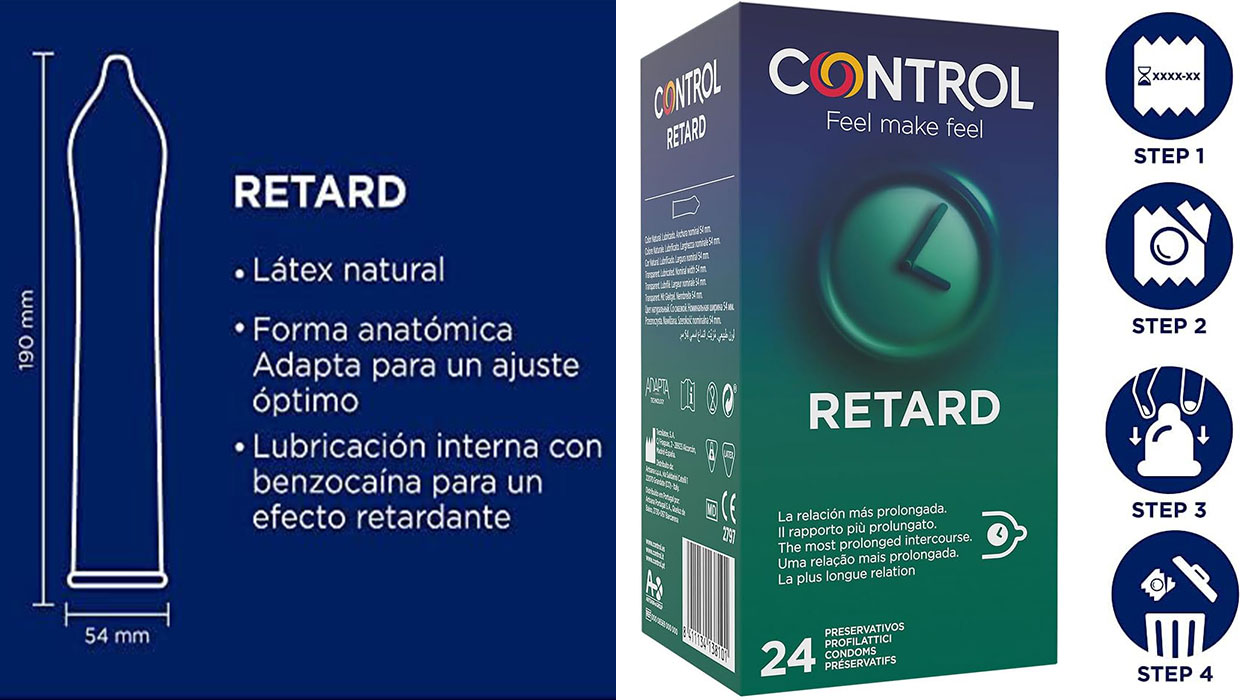 Chollo Pack de 24 preservativos Control Retard por sólo 10,57€ (-64%)