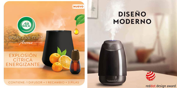 Chollo Pack 2 Ambientadores Air Wick Essential Mist Explosión Cítrica + 2 recambios por sólo 16,73€ con descuento al tramitar (-36%) ¡8,36€ cada uno!