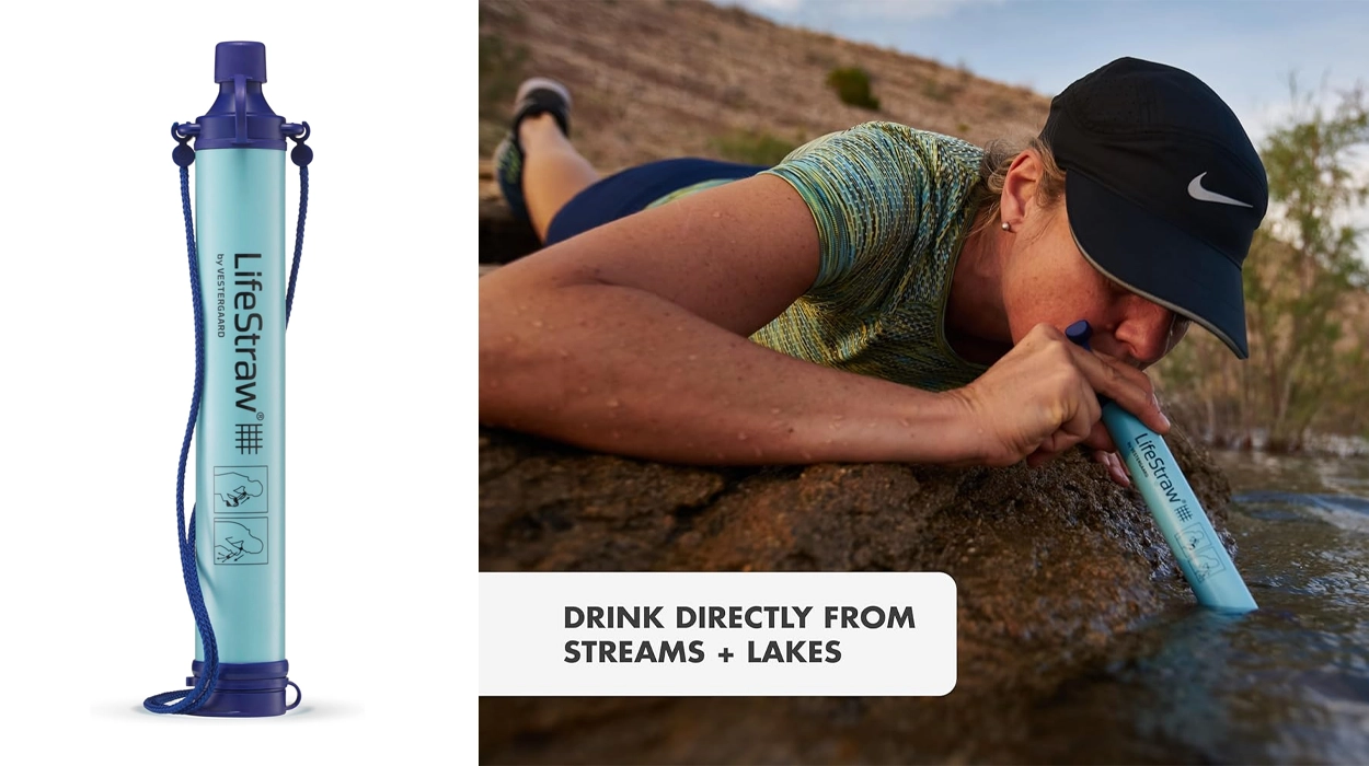 Este filtro personal de agua Lifestraw es perfecto para hidratarte en plena naturaleza rápidamente y sin esperas ¡Y es baratísimo!