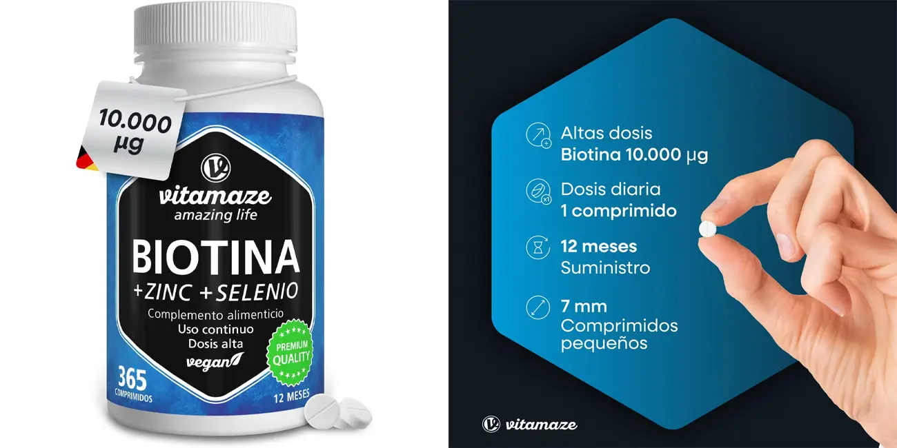 Chollo Complemento alimenticio Biotina de Zinc y Selenio con 365 comprimidos por sólo 10,19€ (-40%)