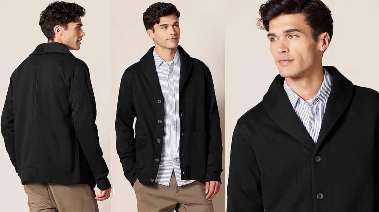 Chollo Cárdigan de forro polar Amazon Essentials para hombre por sólo 16,77€ (-30%)