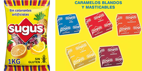 Chollo Paquete de caramelos Sugus de 1 kg por sólo 8€ (-42%)